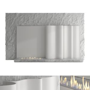 Decorative Wall With Fireplace Set 58