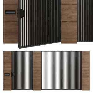 Entrance Doors With A Fence (gate)