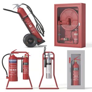 Fire Extinguishers Set