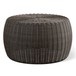 Resin Wicker Footstool Ottoman