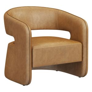 Restoration Hardware Gia Open-Back Leather Chair