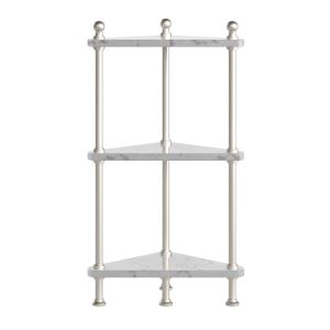 Marble Corner Shelf - Satin Nickel