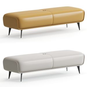 Armless Beige Upholstered