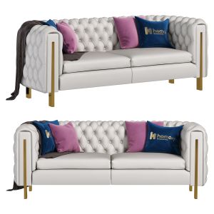 Modern Velvet Upholstered Sofa By Homary