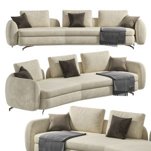 Beige Upholstered Sofa By Homary