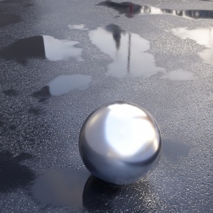 Procedural wet asphalt