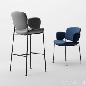 Arrmet Macka armchair and stool