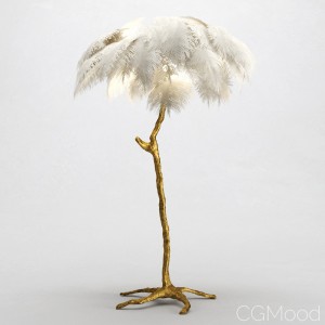 Ostrich Feather Lamp