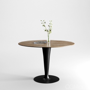 Flute Wood Table by Sovet Italia