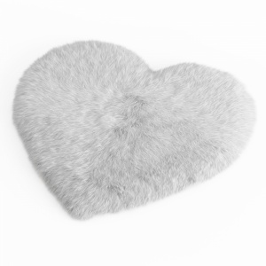 Sheepskin Heart Shaped Carpet Fur