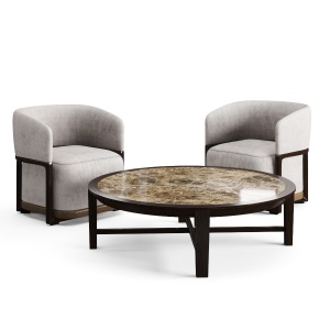 Round Coffee Table And Frida Armchair By Flexform