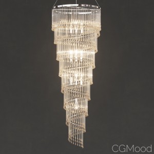 Ochre - Light Drizzle Spiral Chandelier