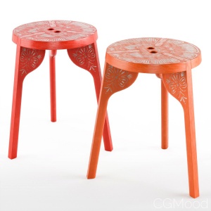 Tattoo Stool Three Legs