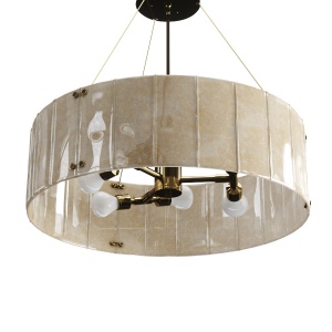 Willamette 32" Aged Champagne Fluted Chandelier