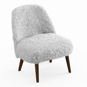 Sheepskin Fur White Armchair