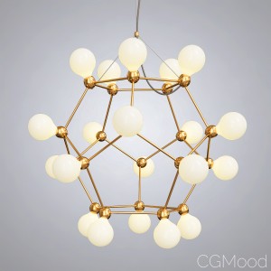 Post Modern Villa Led Geometric Chandelier