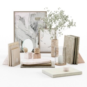 Marble Decorative Set With Old Books