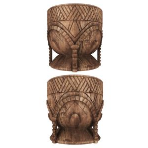 Restoration Hardware Hand Carved African Mortar