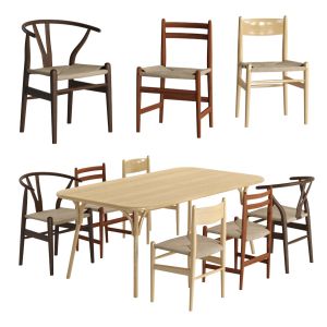 Chairs And Tables Collection By Carl Hansen & Søn