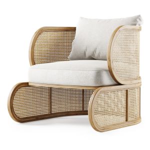 Wooden Rattan Lounge Chair C21 Butterfly