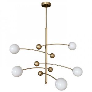 Chandelier Delight Collection Globe Mobile 5 Brass