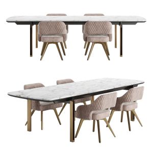 Cantori Mirage Rectangular Table With Adria Chair