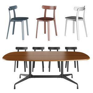 Vitra Apc Chair & Vitra Eames Segmented Tables Din