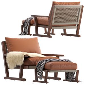 Coco Republic Bari Outdoor Lounge Leather Chair