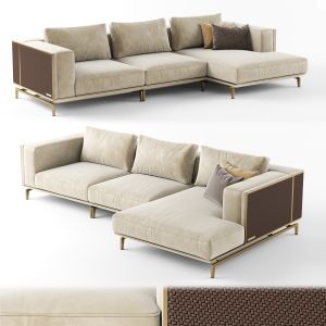 Visionnaire Backstage Sofa With Chaise Longue