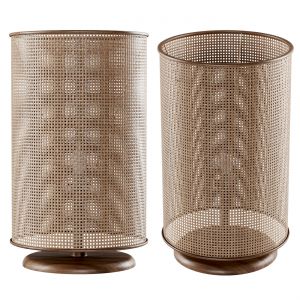 Wooden Rattan Table Lamp L500