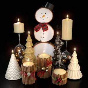 Christmas Set Of Candles