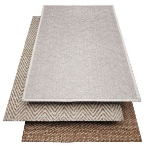 Handwoven Jute Jagged Chevron Area Rug