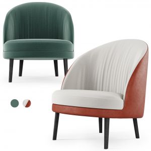 Jules Armchair By Arflex (green and leather)