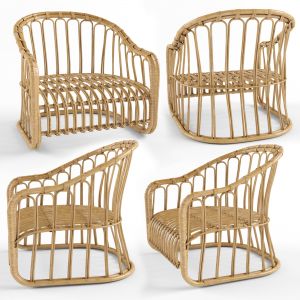 Lounge Chair In Rattan