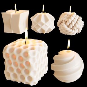 Set Of Decorative Sculptural Candles