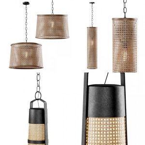 Rattan hanging lams collection