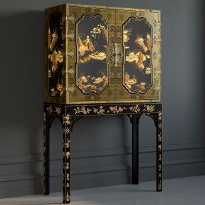 BAKER George III Oriental Lacquer Cabinet