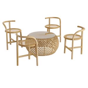 Outdoor Natural Rattan Furniture Set