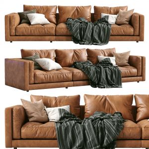 Flexform Leather Sofa Lucien