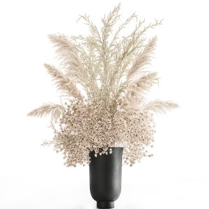 Bouquet Of White Dried Flowers In A Vase 179