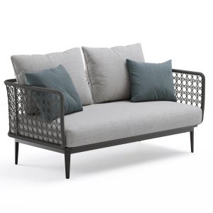 Outdoor Garden Aireys Woven 2-seater Sofa Wicker