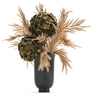 Bouquet Of Dried Flowers In A Vase 170