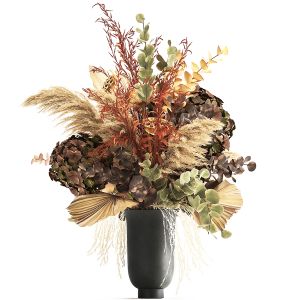 Bouquet Of Dried Flowers In A Vase 160