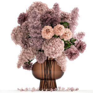 Bouquet Of Flowers In A Vase For Decor 144