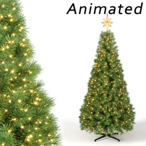 Christmas Tree With Animated Lights - 9 Feet