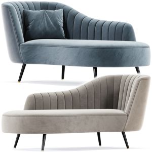 Baxton Kailyn Glam Chaise Lounge