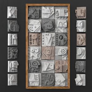 Panel Medium Decorative Cube Hieroglyphs N6