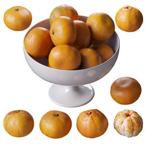 Tangerines In A Tall Bowl