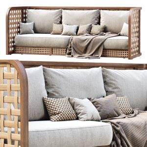 Sofia Three Seater Restaurant Rattan Sofa