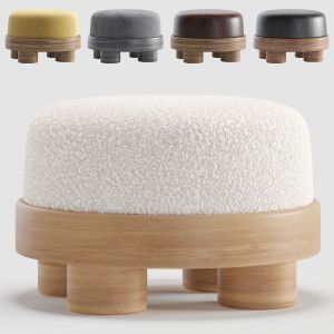 Nomad Pouf Emmanuelle Simon Velvet And Leather